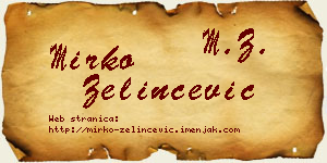 Mirko Zelinčević vizit kartica